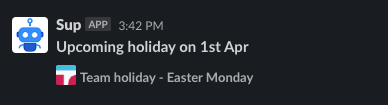 Public holidays can now have a reason