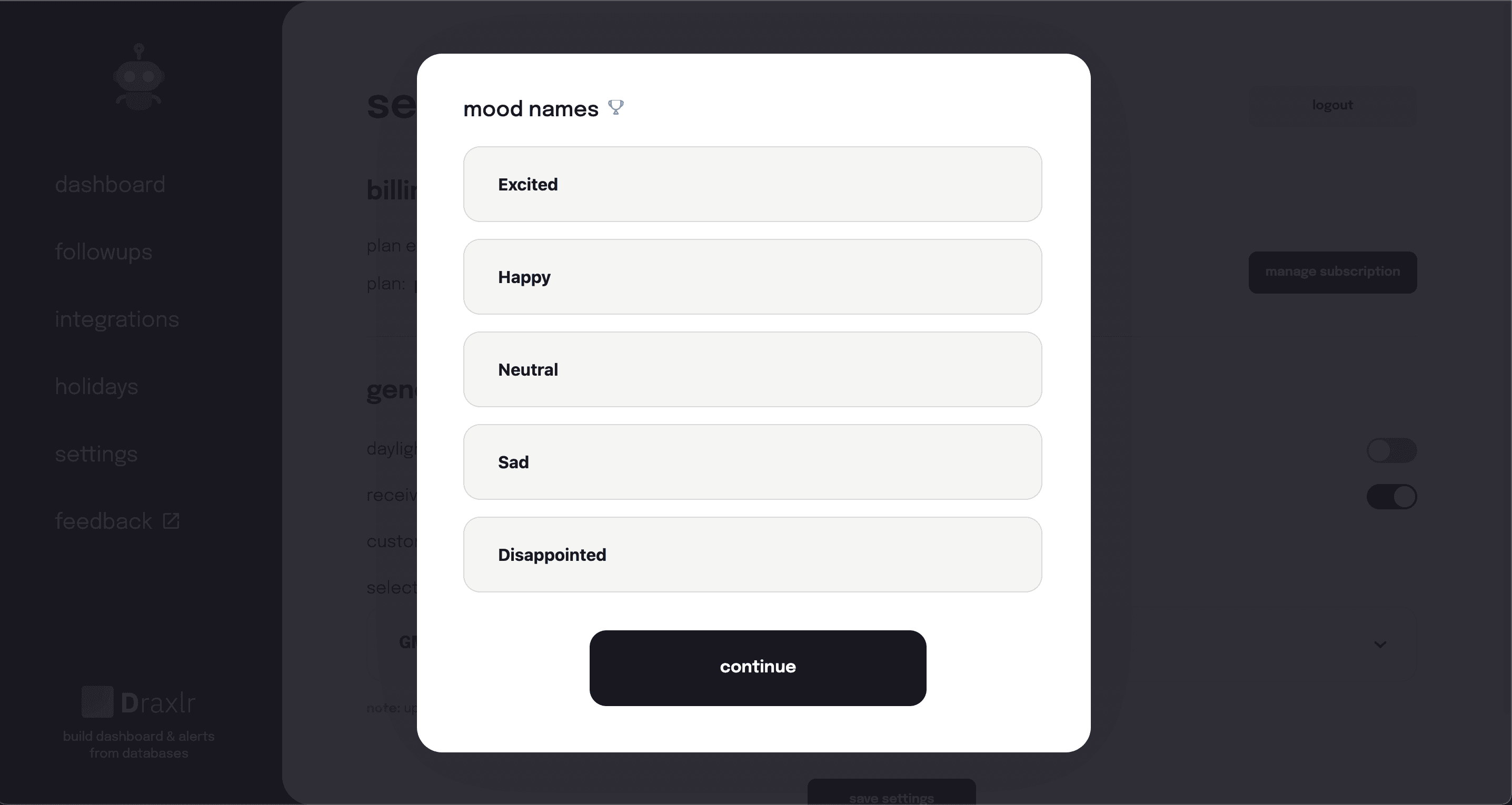 Mood names