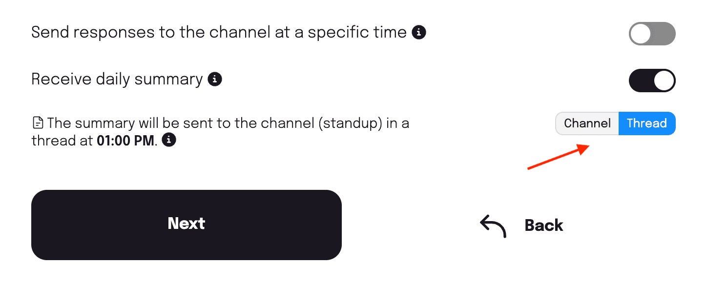 Sup Bot | Follow-up summary setting