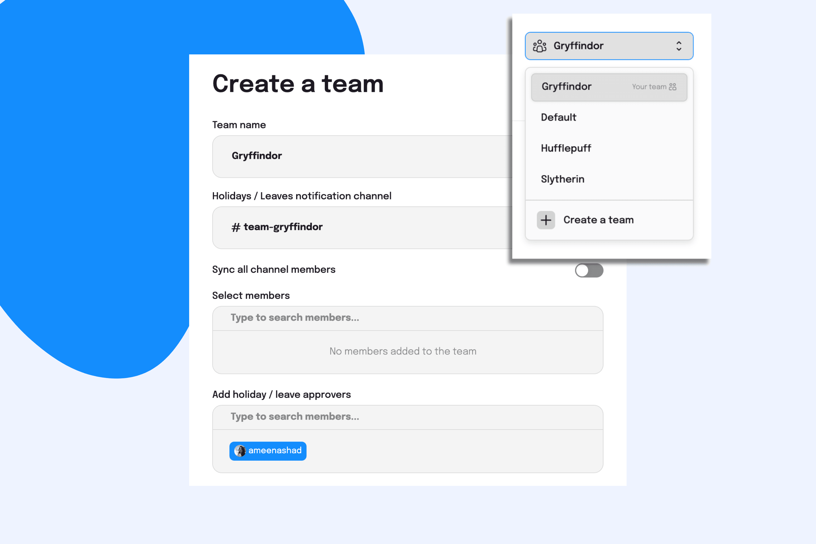 Sup bot | Team-based holidays